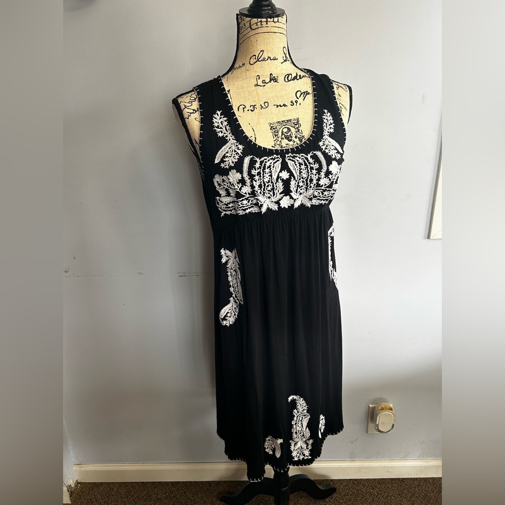 Grace Elements Spring Midi Dress Embroidered Bohe… - image 1